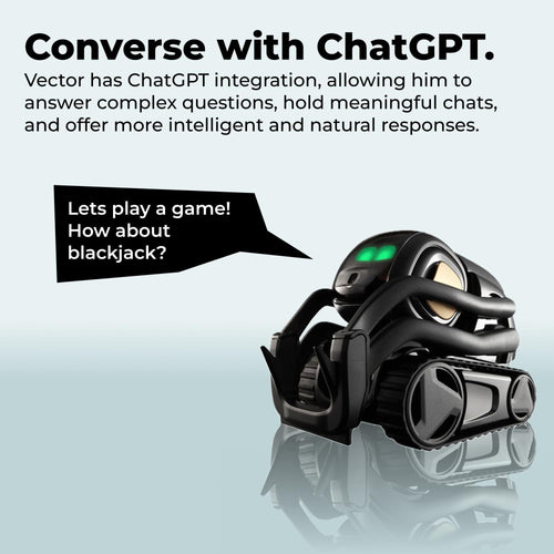 Anki Vector 2.0 AI ChatGPT Connected Robot Companion – Smart Autonomous Home Robot with Face Recognition and Voice Conversations - ChatGPT Subscription Required (Black)
