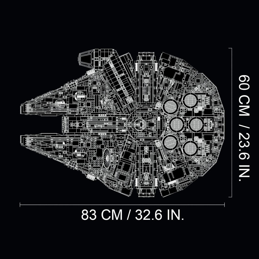 LEGO Star Wars Millennium Falcon, UCS Set for Adults, Model Kit to Build with Han Solo, Princess Leia & Chewbacca Minifigures, Plus Droid Figure, Collectible Gifts for Teenagers, Boys and Girls 75192